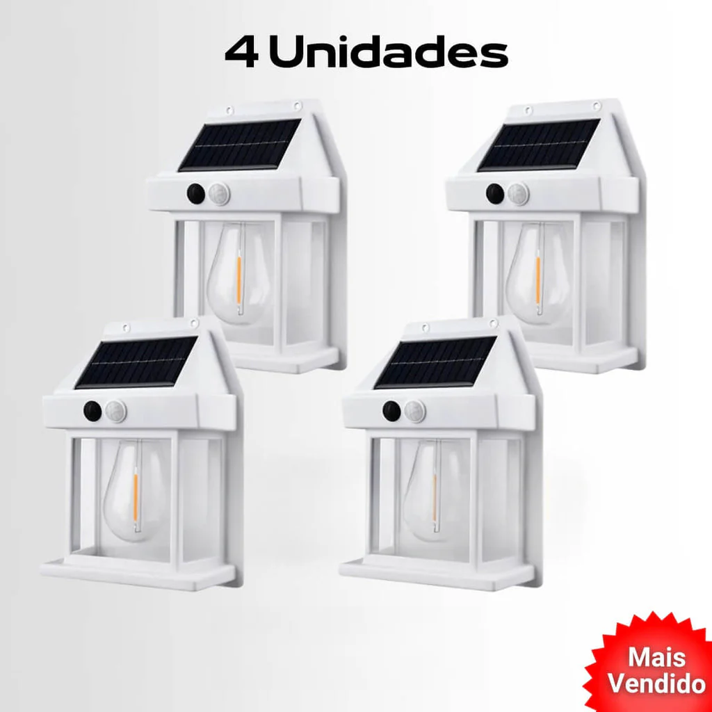 Arandela De Parede Externa Refletor Solar A Prova De Água Com Sensor - Image 14