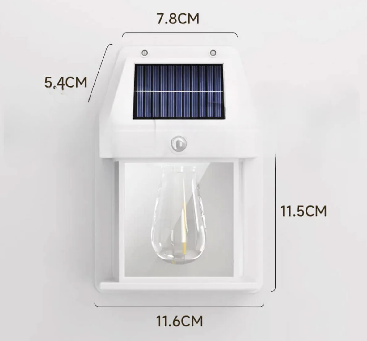 Arandela De Parede Externa Refletor Solar A Prova De Água Com Sensor - Image 3