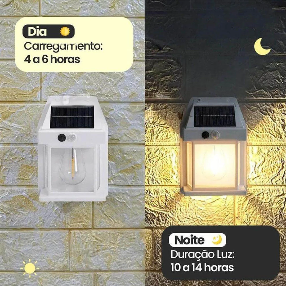 Arandela De Parede Externa Refletor Solar A Prova De Água Com Sensor - Image 4