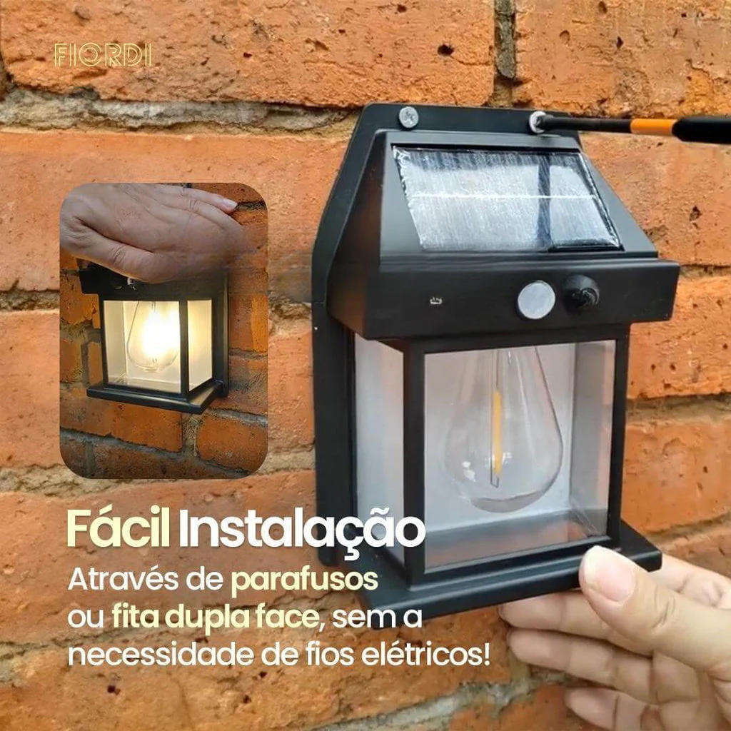 Arandela De Parede Externa Refletor Solar A Prova De Água Com Sensor - Image 5