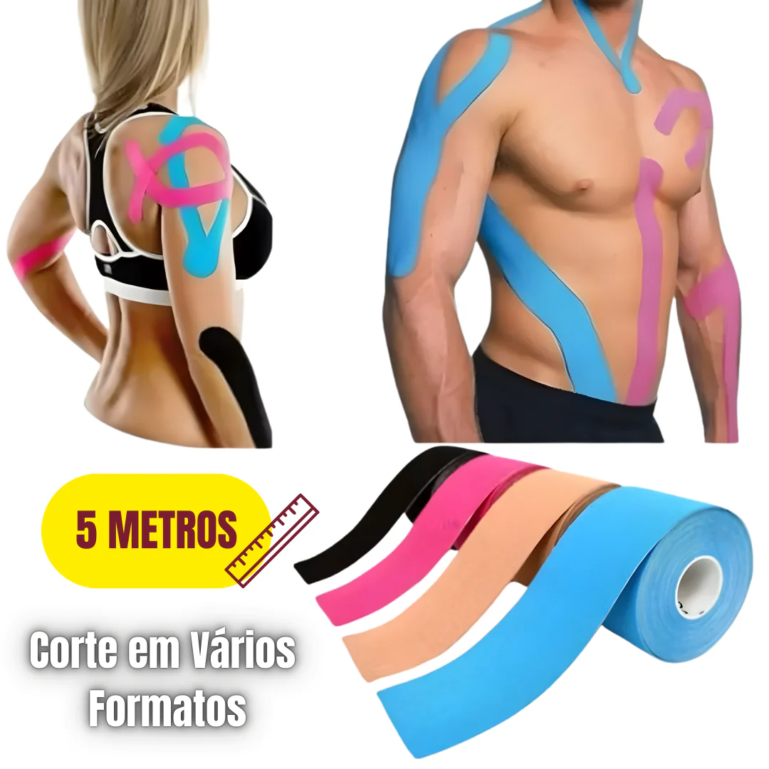 ARGUSTAPE Fita Bandagem Elástica Ortopédica 5Mx5cm- Alivia a Dor e Lesão Atleta ou Fisioterapia