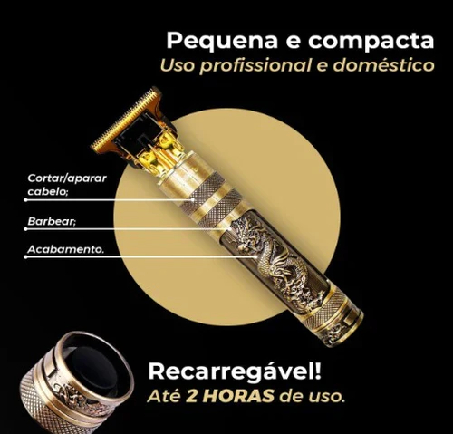 Barbeador Elétrico Profissional Golden Dragon - Faça a Barba em Poucos Segundos - Image 6