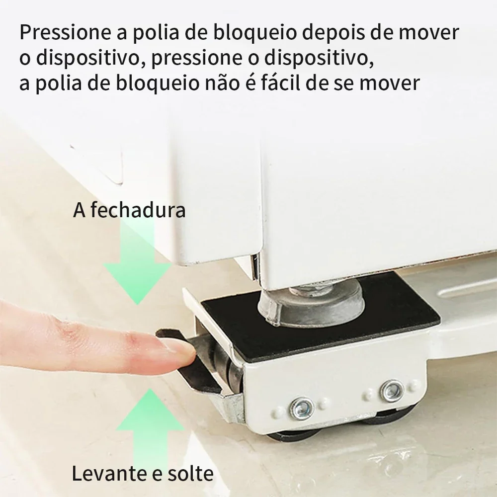 Base com Rodinhas para Moveis Ajustável | FlexMove - Mova Geladeira Fogão Freezer Máquina Sem Esforço ou Perigo - Image 2
