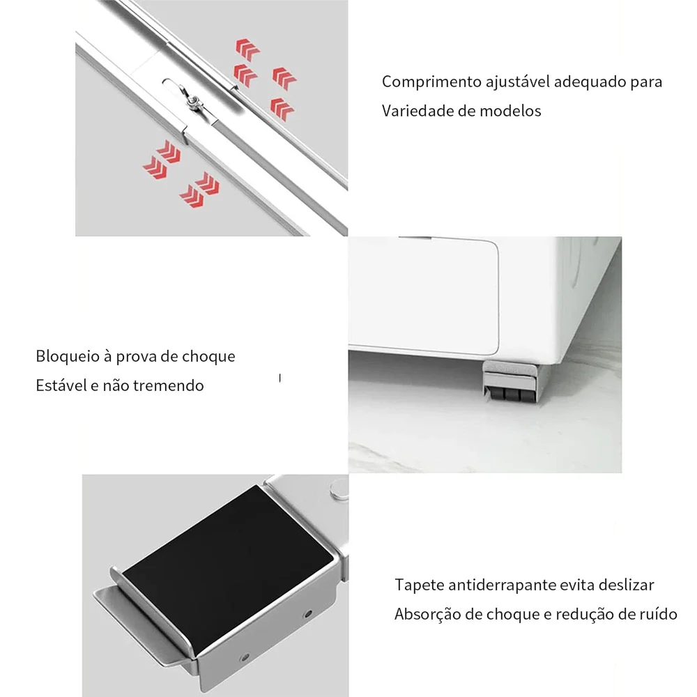 Base com Rodinhas para Moveis Ajustável | FlexMove - Mova Geladeira Fogão Freezer Máquina Sem Esforço ou Perigo - Image 4