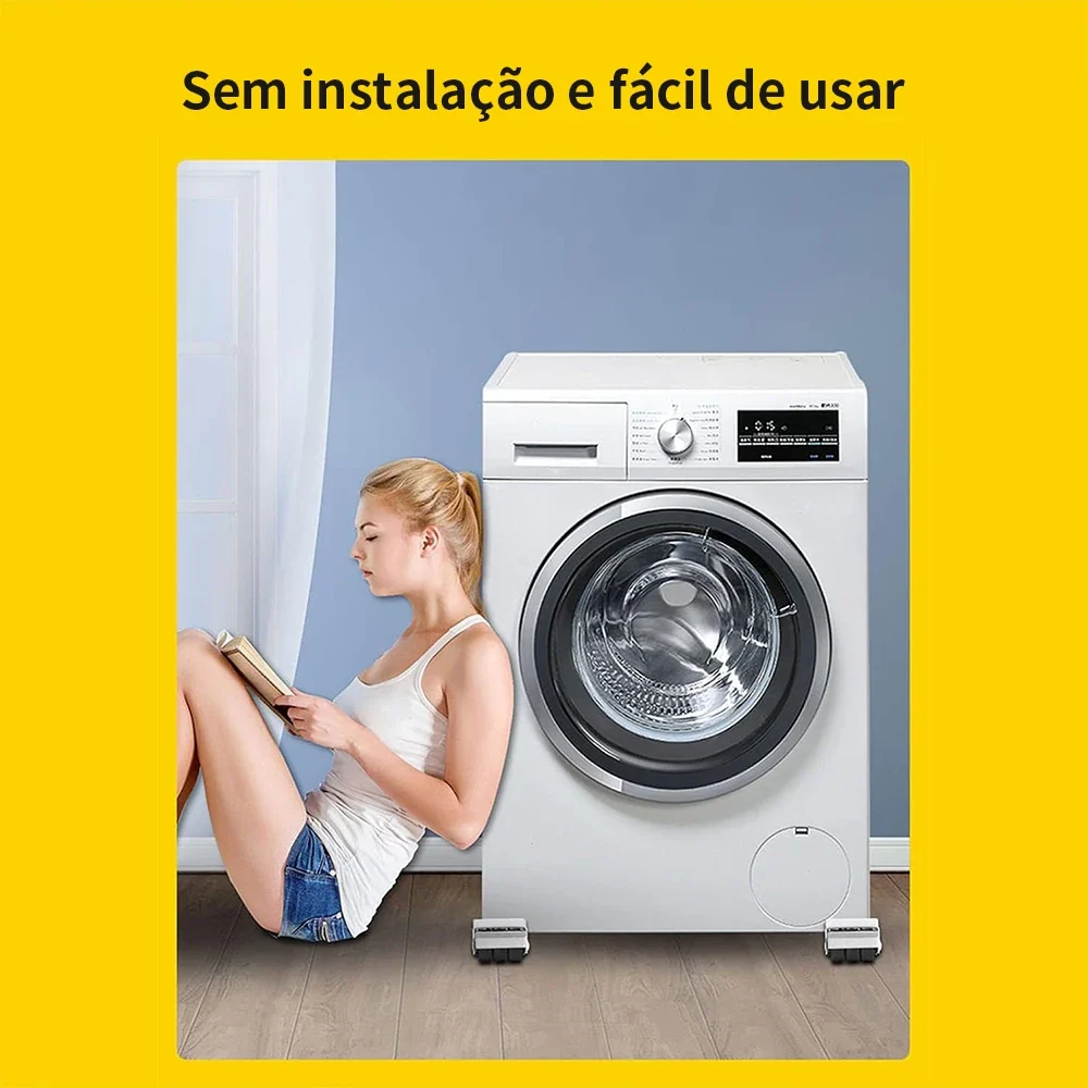 Base com Rodinhas para Moveis Ajustável | FlexMove - Mova Geladeira Fogão Freezer Máquina Sem Esforço ou Perigo - Image 6