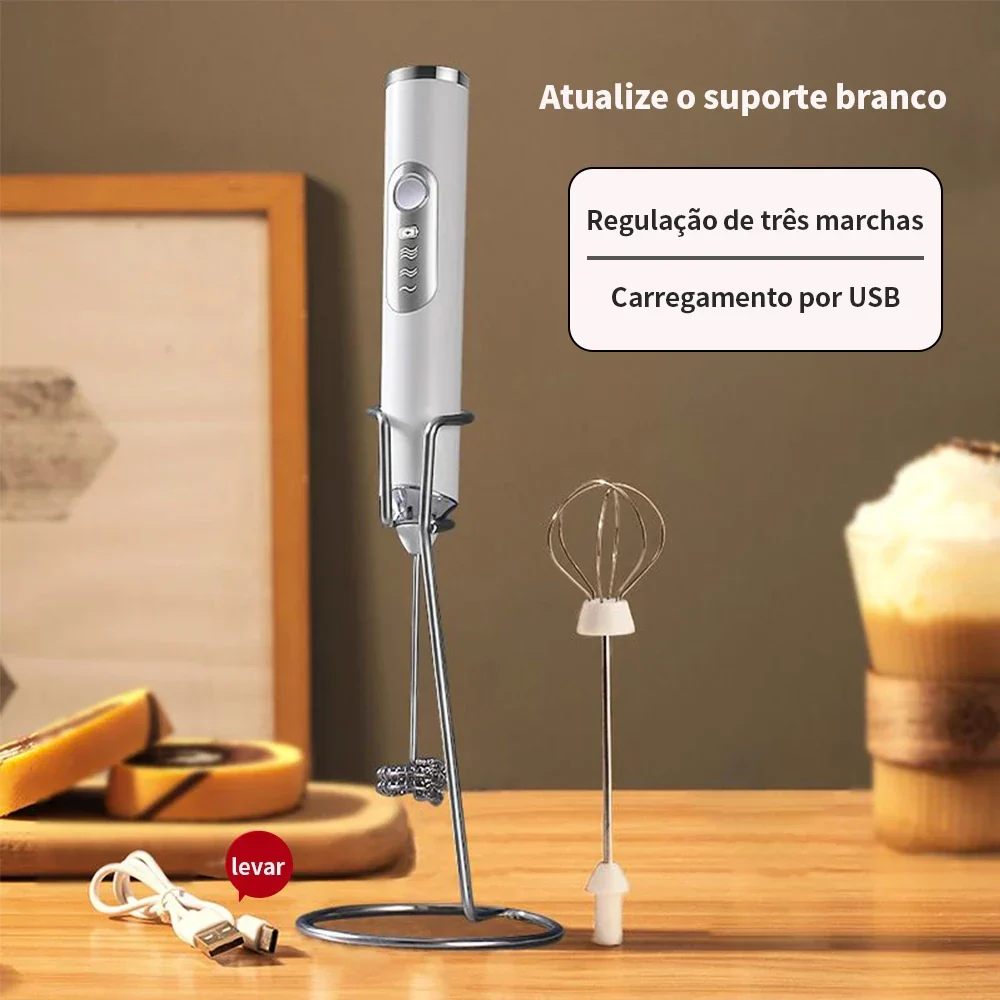 Batedor Misturador Mixer Elétrico para Bebidas Leite Café Portátil - Image 15