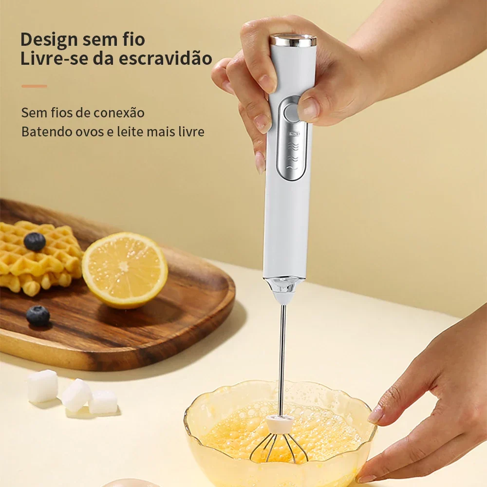 Batedor Misturador Mixer Elétrico para Bebidas Leite Café Portátil - Image 6