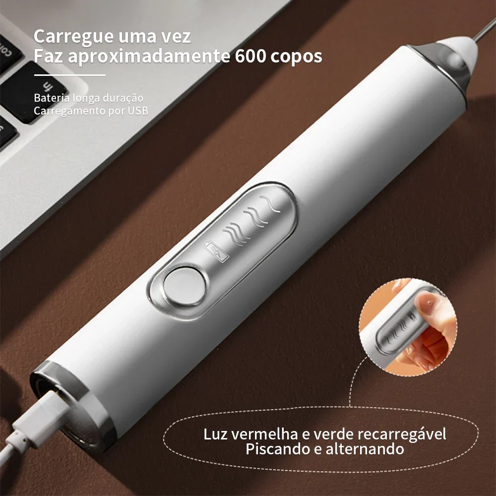 Batedor Misturador Mixer Elétrico para Bebidas Leite Café Portátil - Image 8