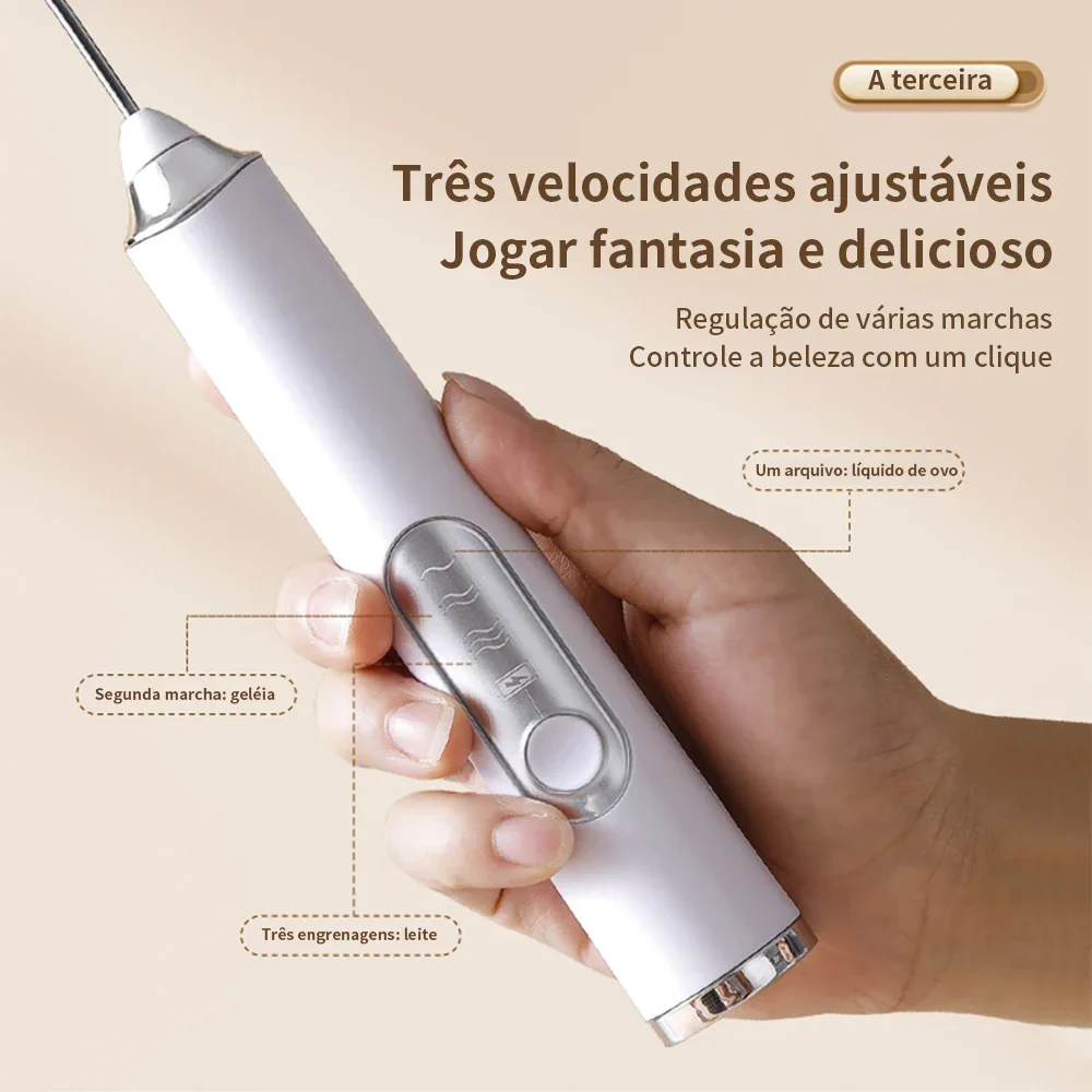 Batedor Misturador Mixer Elétrico para Bebidas Leite Café Portátil - Image 9