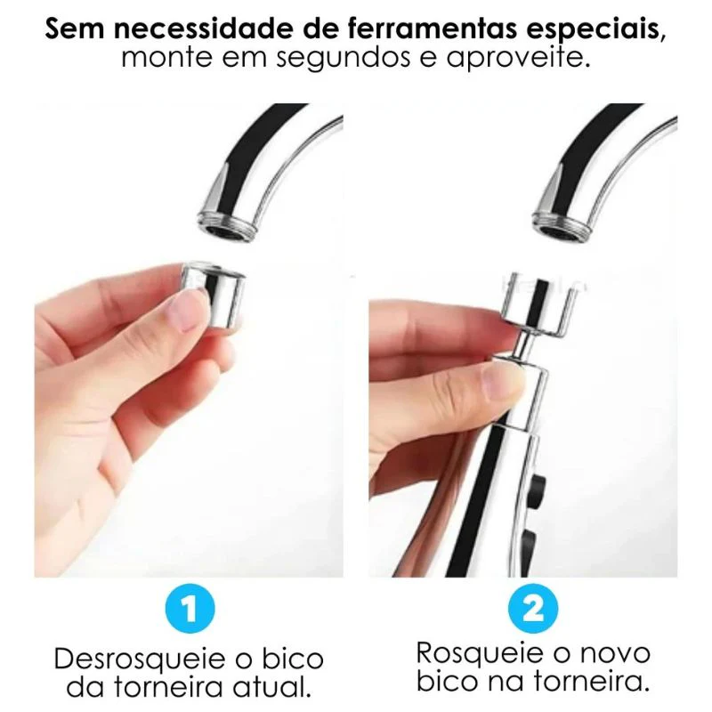 Bico de Torneira Universal 360º com 3 Modos de Água - Image 5