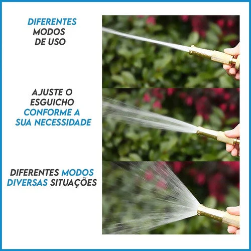 Bocal de Mangueira Alta Pressão - Ajustável Ponta de Cobre Latão Economia de Água Jardim Carro - Image 5