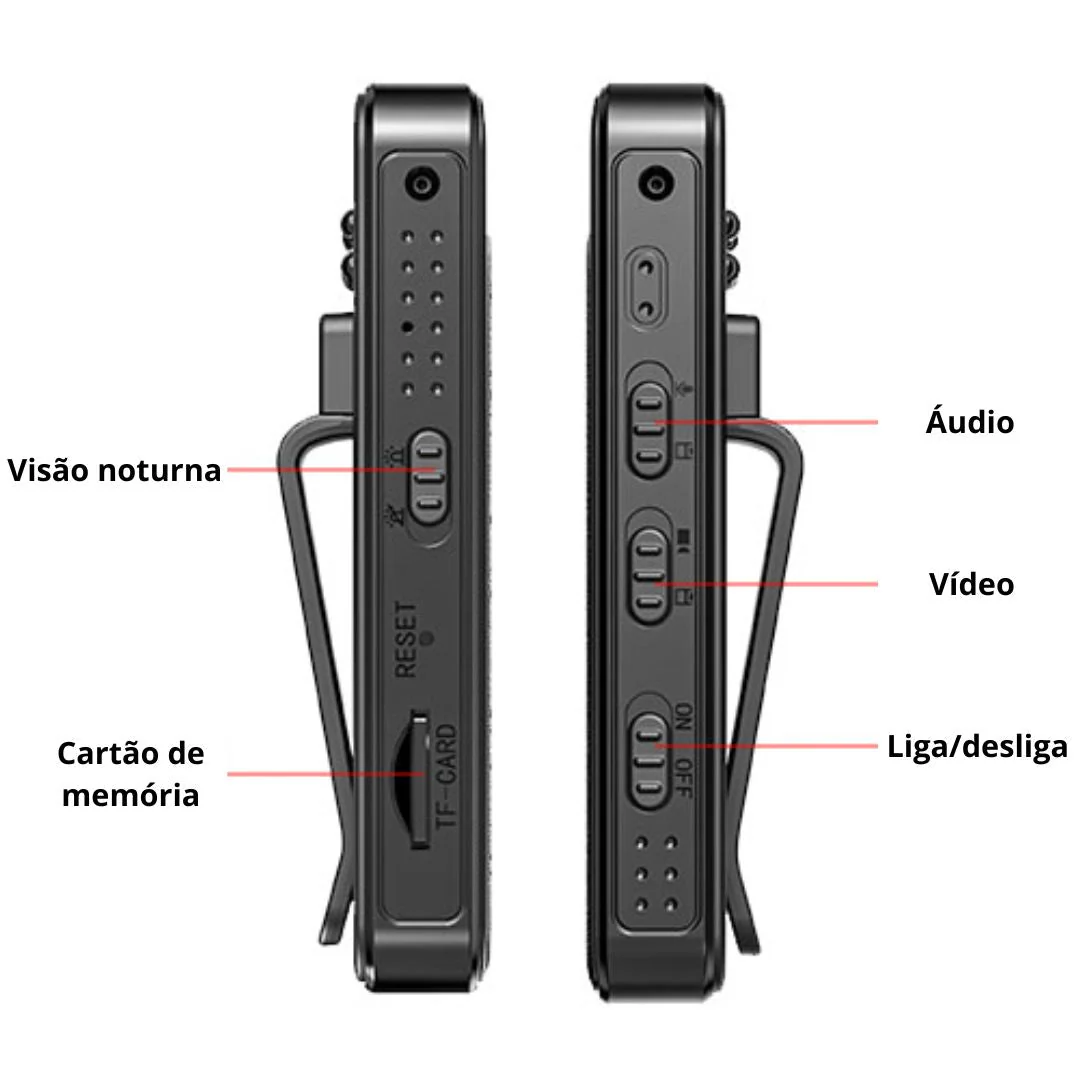 Câmera Gravadora Portátil 1080p Segurança Esportes [Visão Noturna] - Image 2