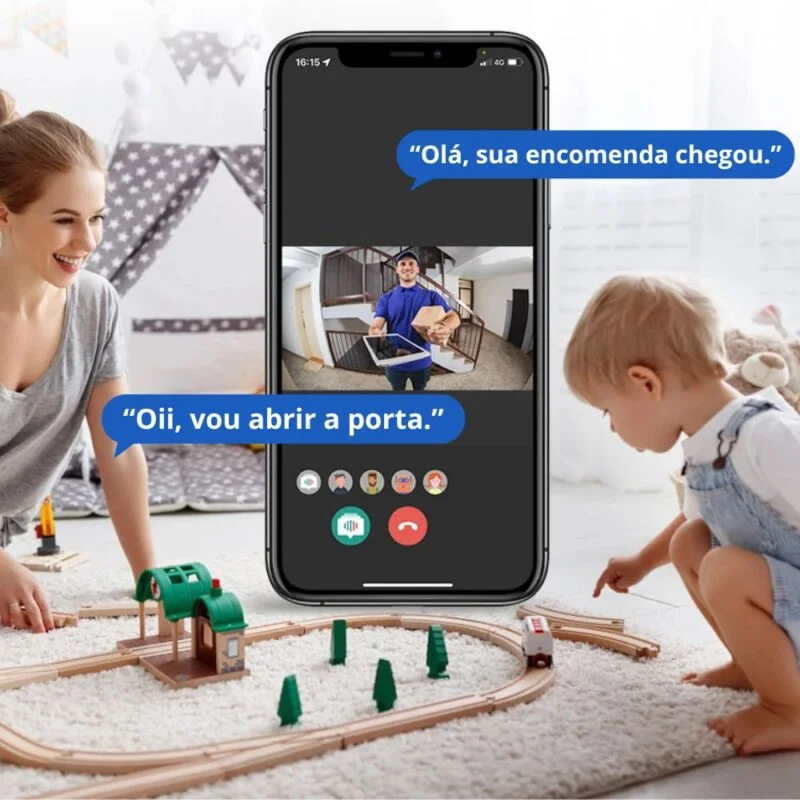 Campainha Wifi Eletrônica Sem Fio com Câmera - Image 10