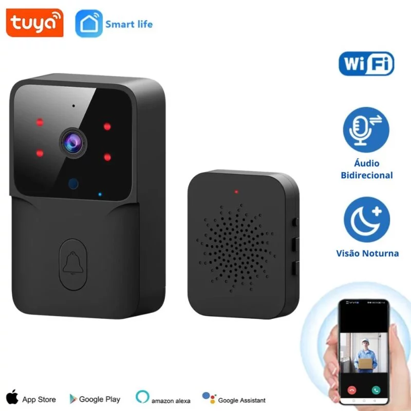 Campainha Wifi Eletrônica Sem Fio com Câmera - Image 12