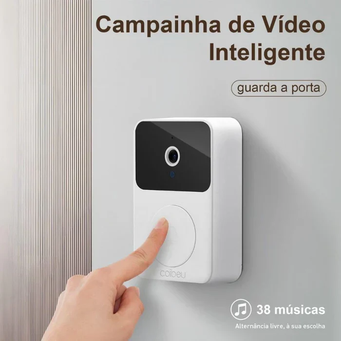 Campainha Wifi Eletrônica Sem Fio com Câmera - Image 4