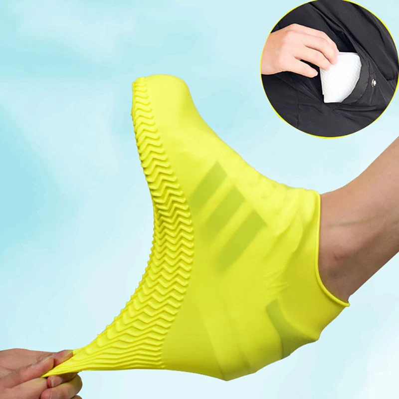 Capa de Calçados Impermeável De Silicone Protetor De Chuva Elástico COMPRE 1 LEVE 2 Pares