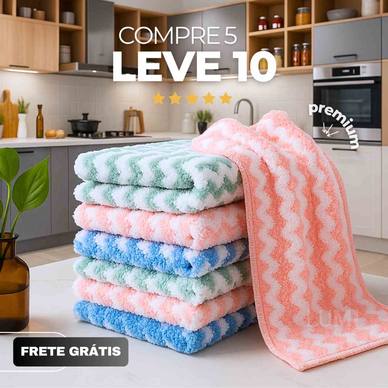 Panos Mágicos® - Limpeza Perfeita Premium Chef Atoalhado - Promoção Especial 🏆 Tamanho 25CMx25CM