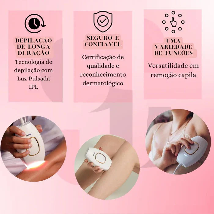 Depilador Indolor LaserSmooth Pro® + Óculos de Proteção UV + Lâmina de Barbear BRINDE - Image 3