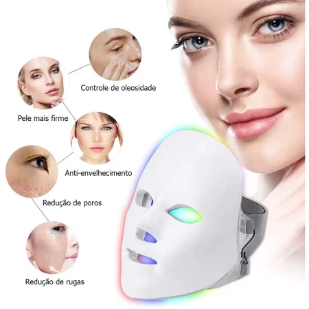 DermaLight ™ - Máscara de LED Fototerapia 7 Cores - Image 5