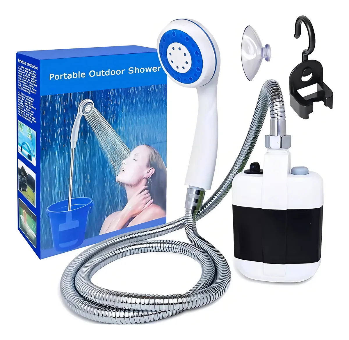 Ducha Chuveiro Portátil e Recaregável para Lugares Isolados Acampamentos Praia Pesca Mata - Image 2