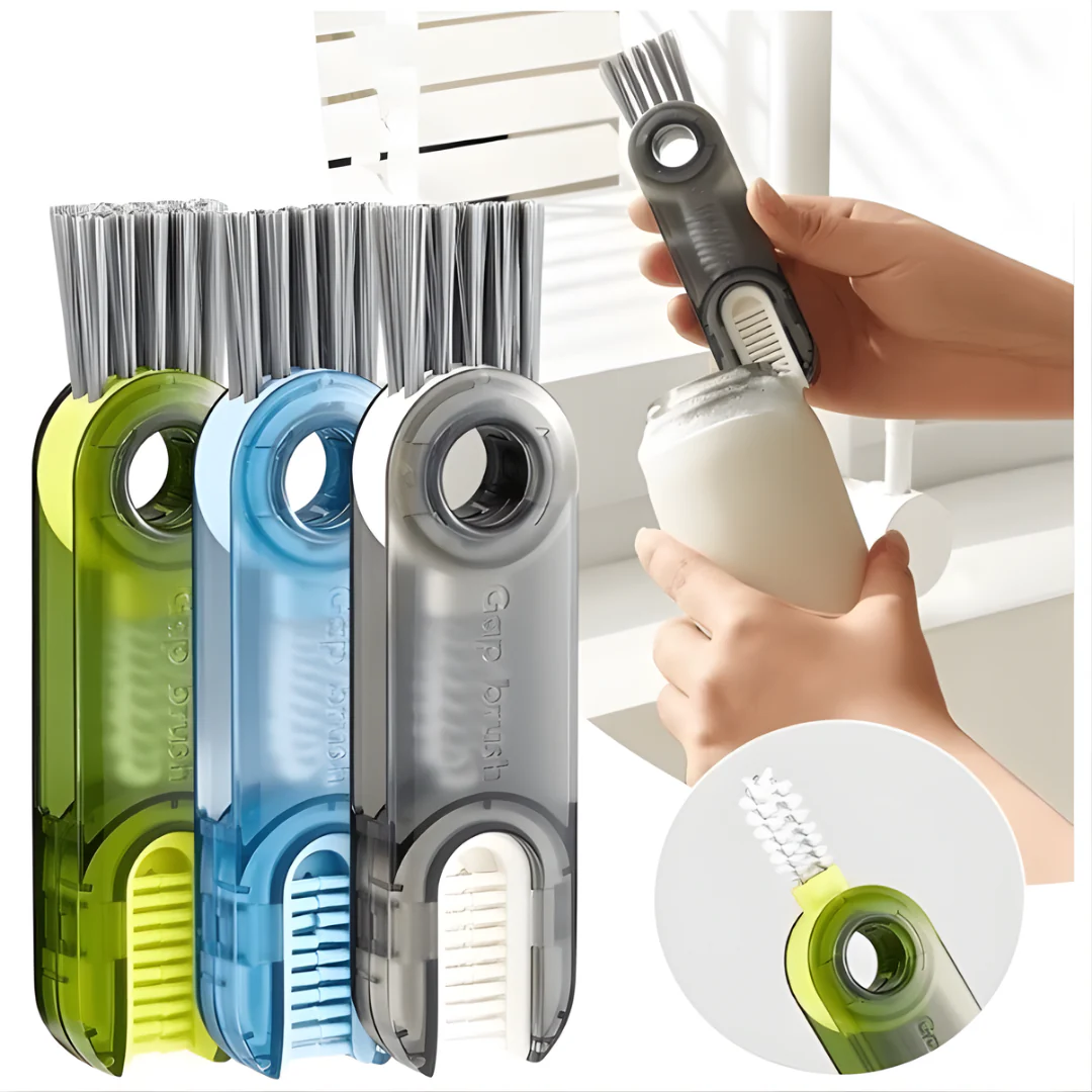 Escova TotalClean™ – 3 Funções em 1 Limpeza Profunda Garrafas Copos Tampas Cantos difíceis Compre 1 Leve 2 - Image 2