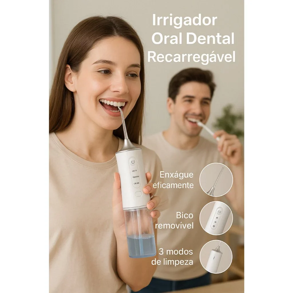 Irrigador Oral Recarregável - CleanJet - Revitalize seu sorriso com o poder da limpeza completa e eficaz! - Image 2