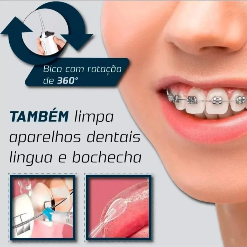 Irrigador Oral Recarregável - CleanJet - Revitalize seu sorriso com o poder da limpeza completa e eficaz! - Image 3