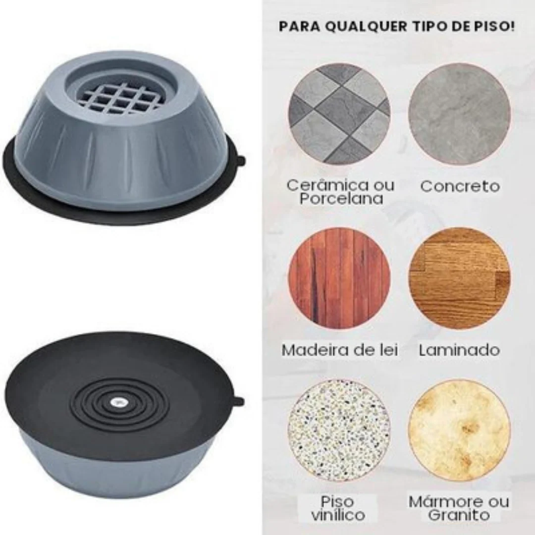 Kit Anti Vibração Para Máquinas De Lavar Com 4 Peças - Image 4
