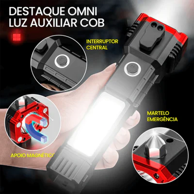 Lanterna Tática 4 em 1 com Powerbank Integrado - Image 2