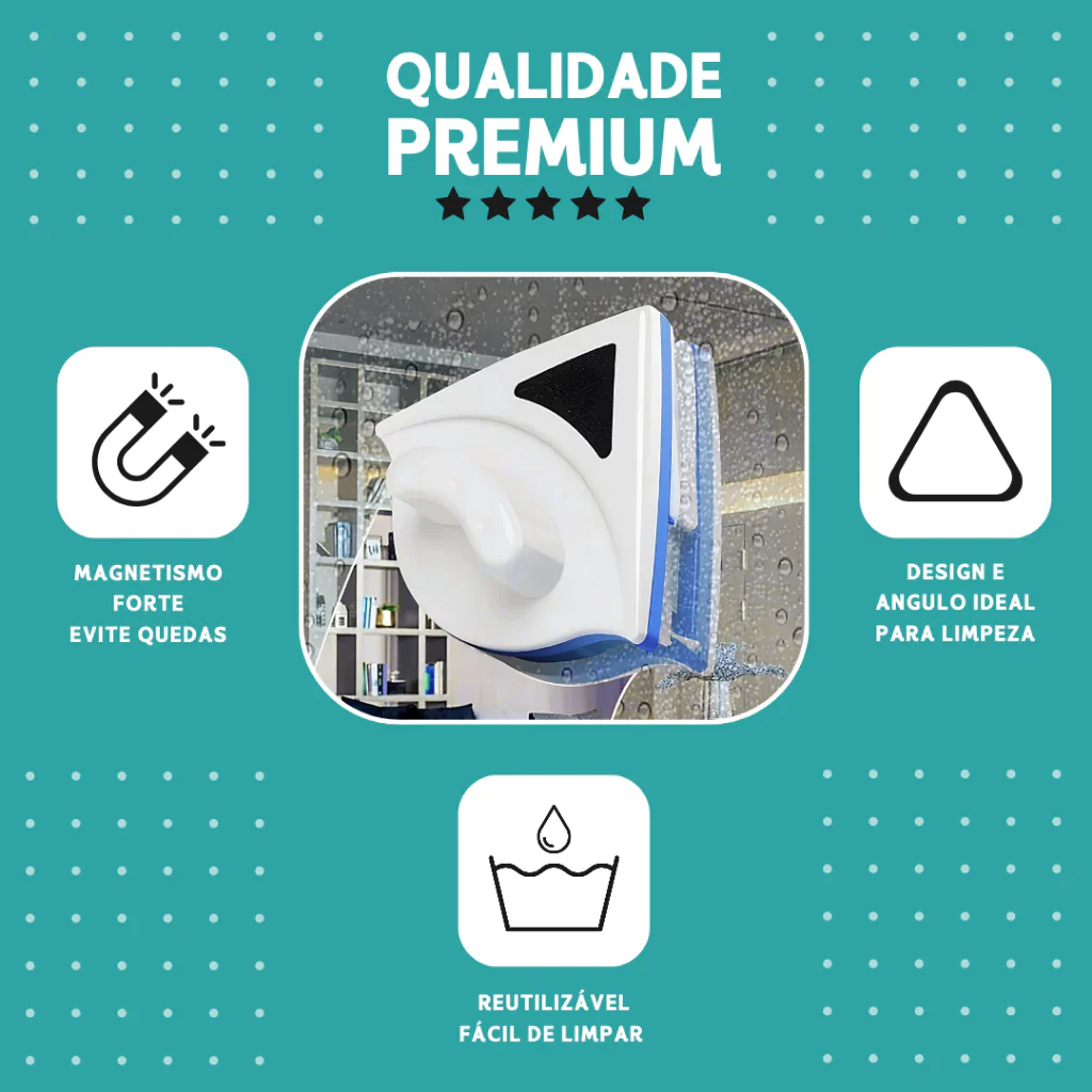 Limpador de Vidros Magnético Dupla Face - Super Imã - Image 3