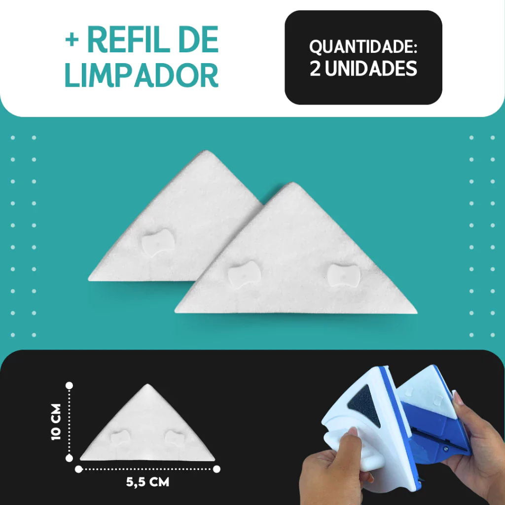 Limpador de Vidros Magnético Dupla Face - Super Imã - Image 4