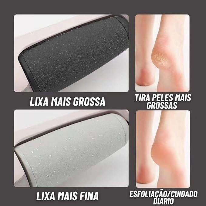 FOOTCLEAN - Lixa Elétrica Removedor de Calos e Rachaduras para os Pés - Image 4