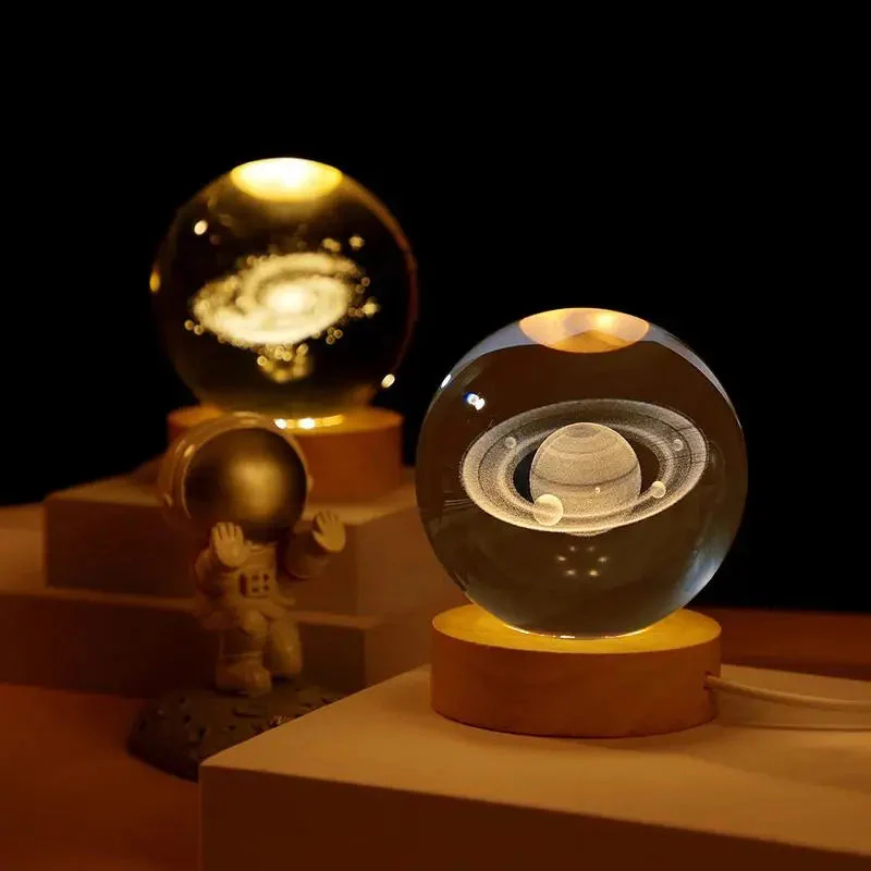 Luminária LED de Cristal 3D - Decoração para Casa - Image 2
