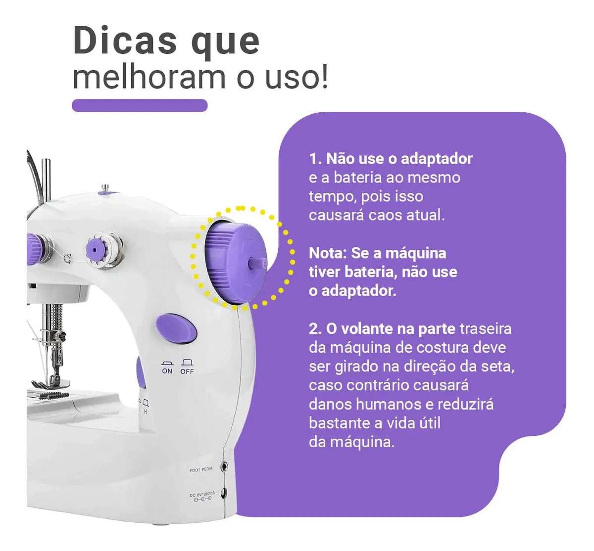 Mini Maquina Costura Portátil Elétrica + Pedal Bivolt 110v/220v - Image 4