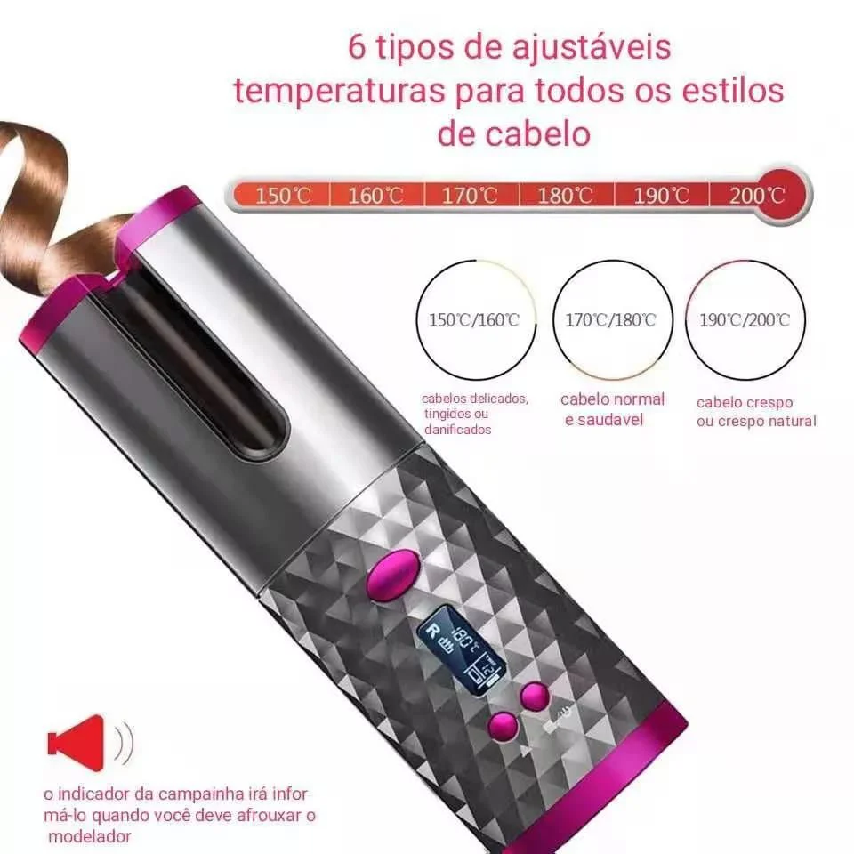 Modelador de Cabelo Automático Sem Fio com Bateria Recarregável - Image 5