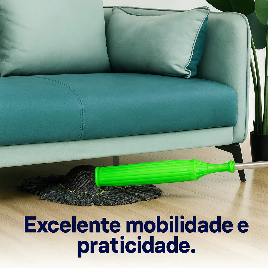 MOP Esfregão 2 em 1 com AUTOSECAGEM Giratório Limpeza Completa - Image 2