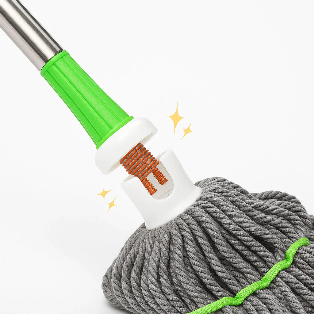 MOP Esfregão 2 em 1 com AUTOSECAGEM Giratório Limpeza Completa - Image 9