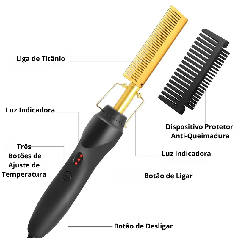 Pente Alisador Elétrico de Titânio - Belle Argus - Image 6