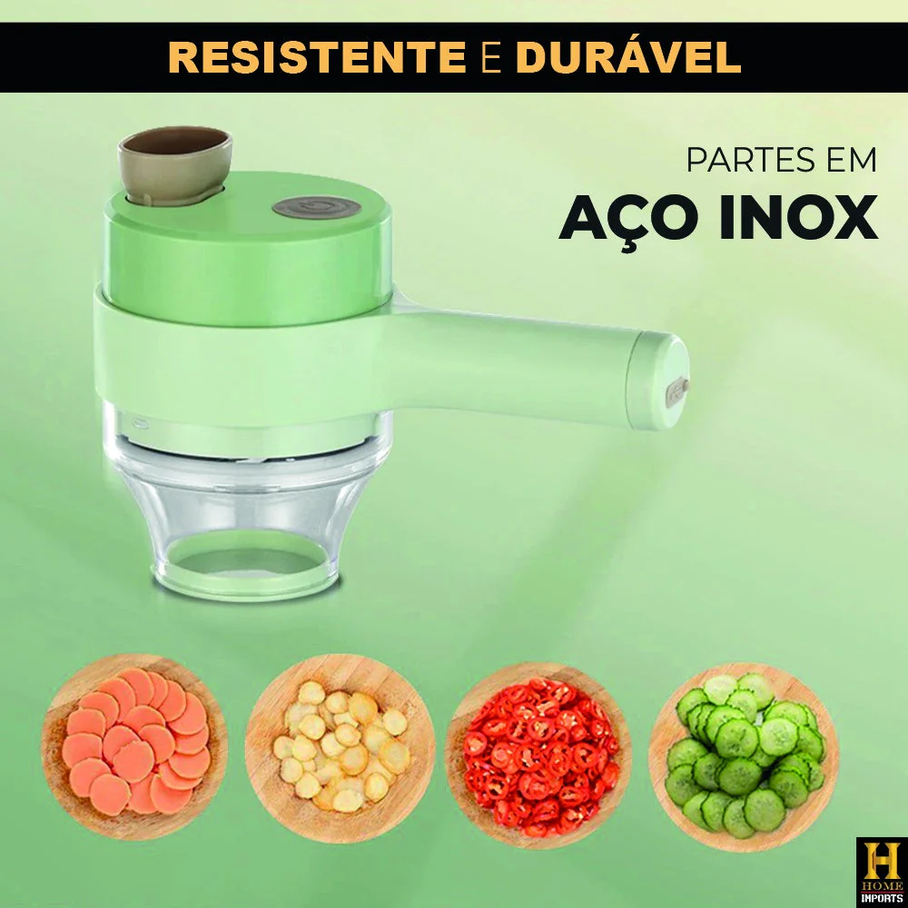 Processador Triturador Cortador Elétrico Multifuncional 3 Em 1 - EBMIX - Para Vegetais Legumes Carnes Alho Aço Inoxidável - Image 10