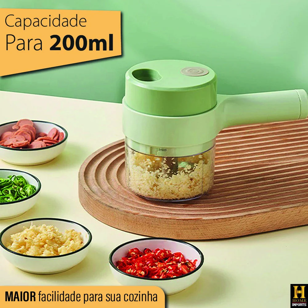 Processador Triturador Cortador Elétrico Multifuncional 3 Em 1 - EBMIX - Para Vegetais Legumes Carnes Alho Aço Inoxidável - Image 12