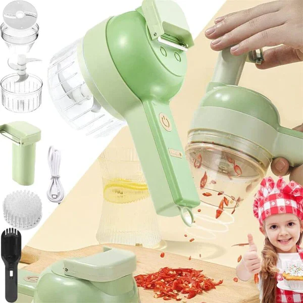 Processador Triturador Cortador Elétrico Multifuncional 3 Em 1 - EBMIX - Para Vegetais Legumes Carnes Alho Aço Inoxidável - Image 13