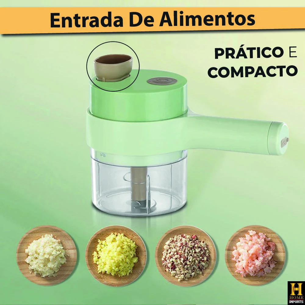 Processador Triturador Cortador Elétrico Multifuncional 3 Em 1 - EBMIX - Para Vegetais Legumes Carnes Alho Aço Inoxidável - Image 7