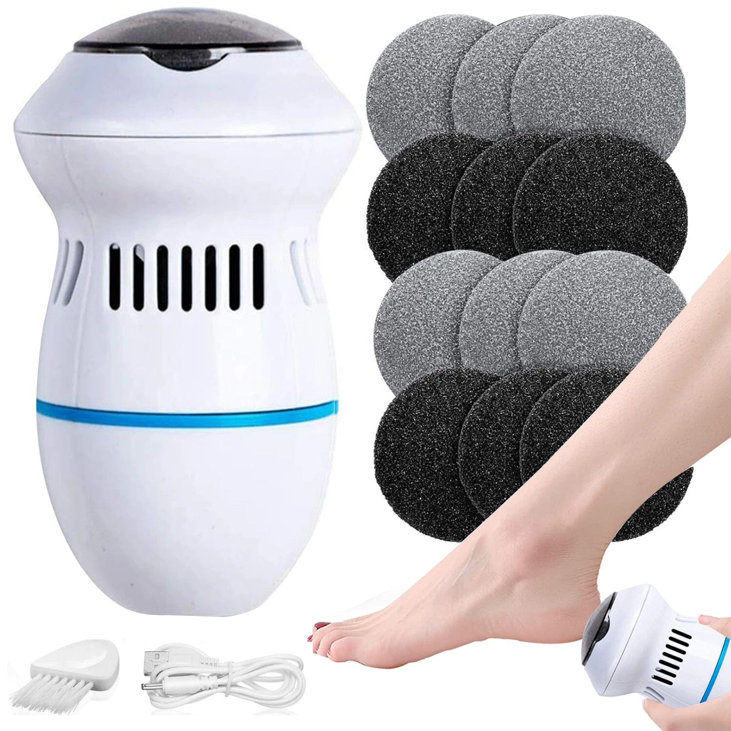 Removedor de calos e rachaduras Beauty Feet + 12 Lixas de Brinde