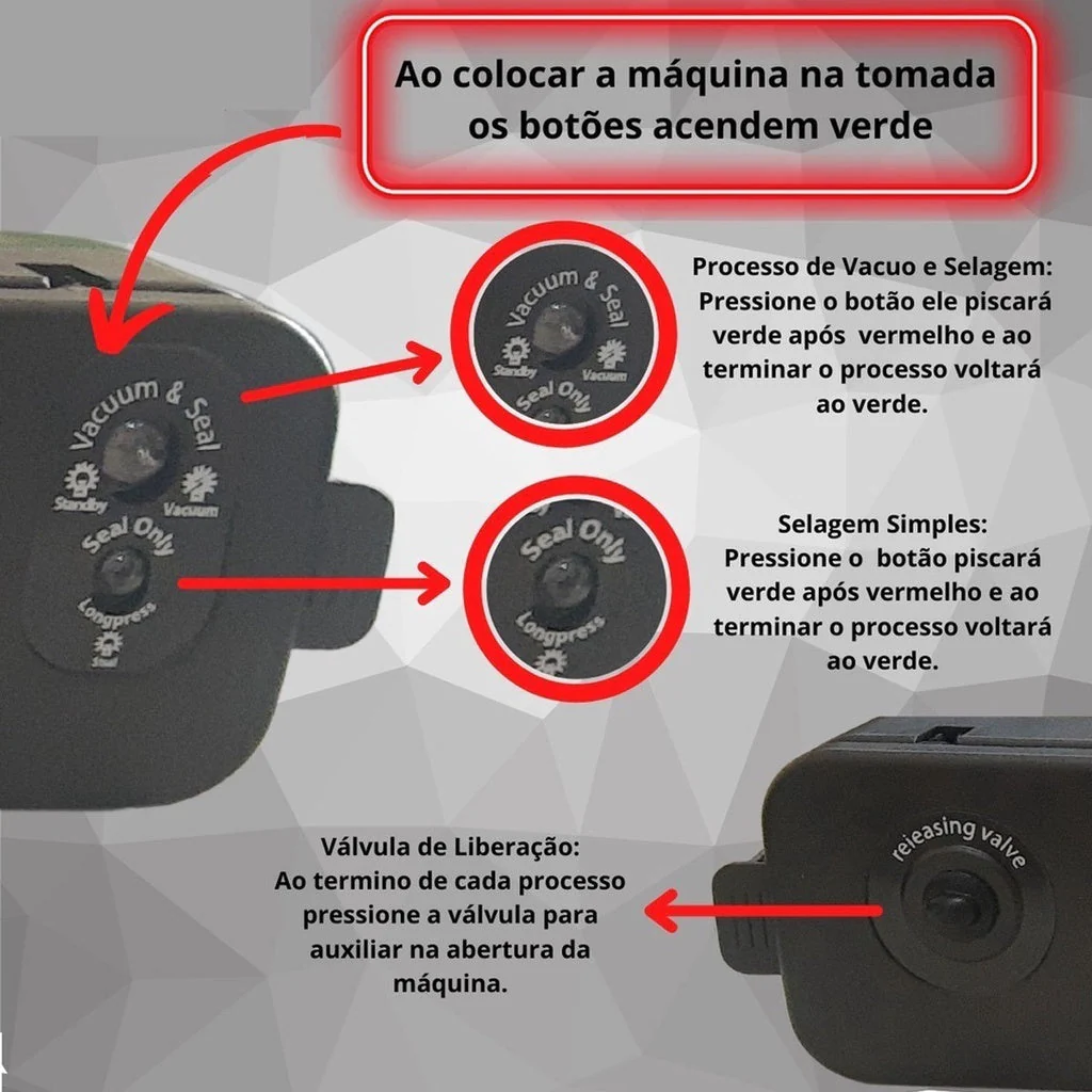 Seladora a Vácuo Portátil Máquina de Embalar Alimentos + 10 Sacos à Vacuo - Image 5