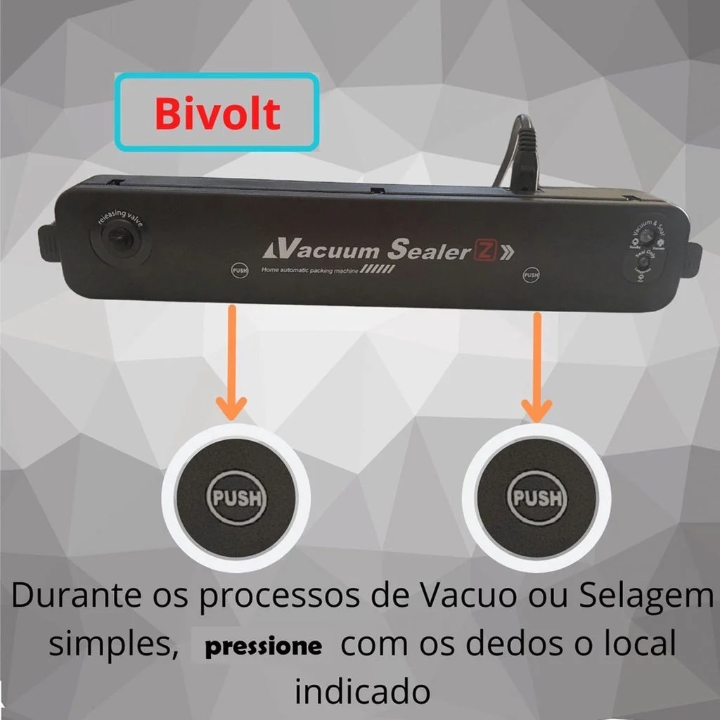 Seladora a Vácuo Portátil Máquina de Embalar Alimentos + 10 Sacos à Vacuo - Image 7