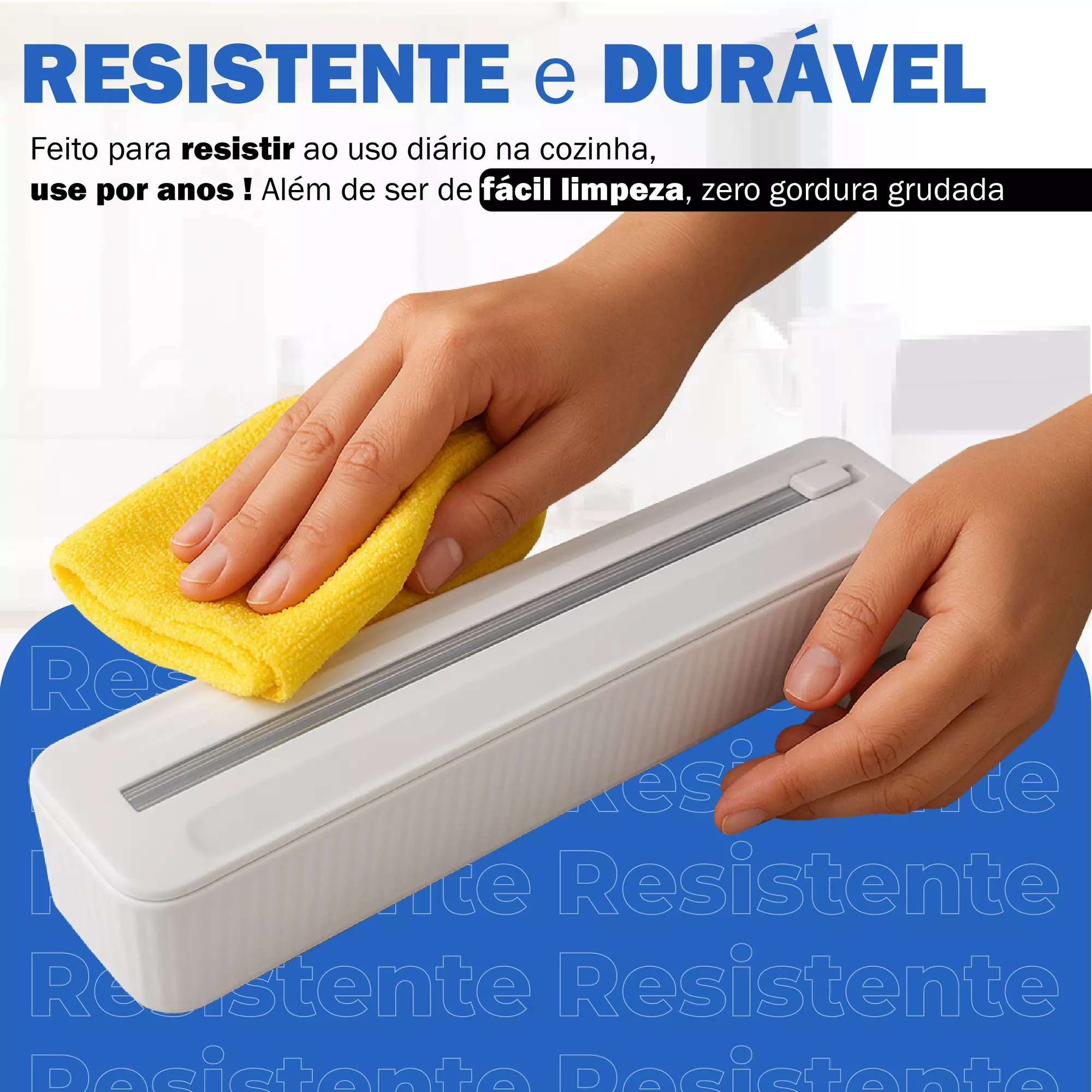 Suporte Papel Filme Porta Rolo Aluminio Corta Facil Magnetico - Image 6