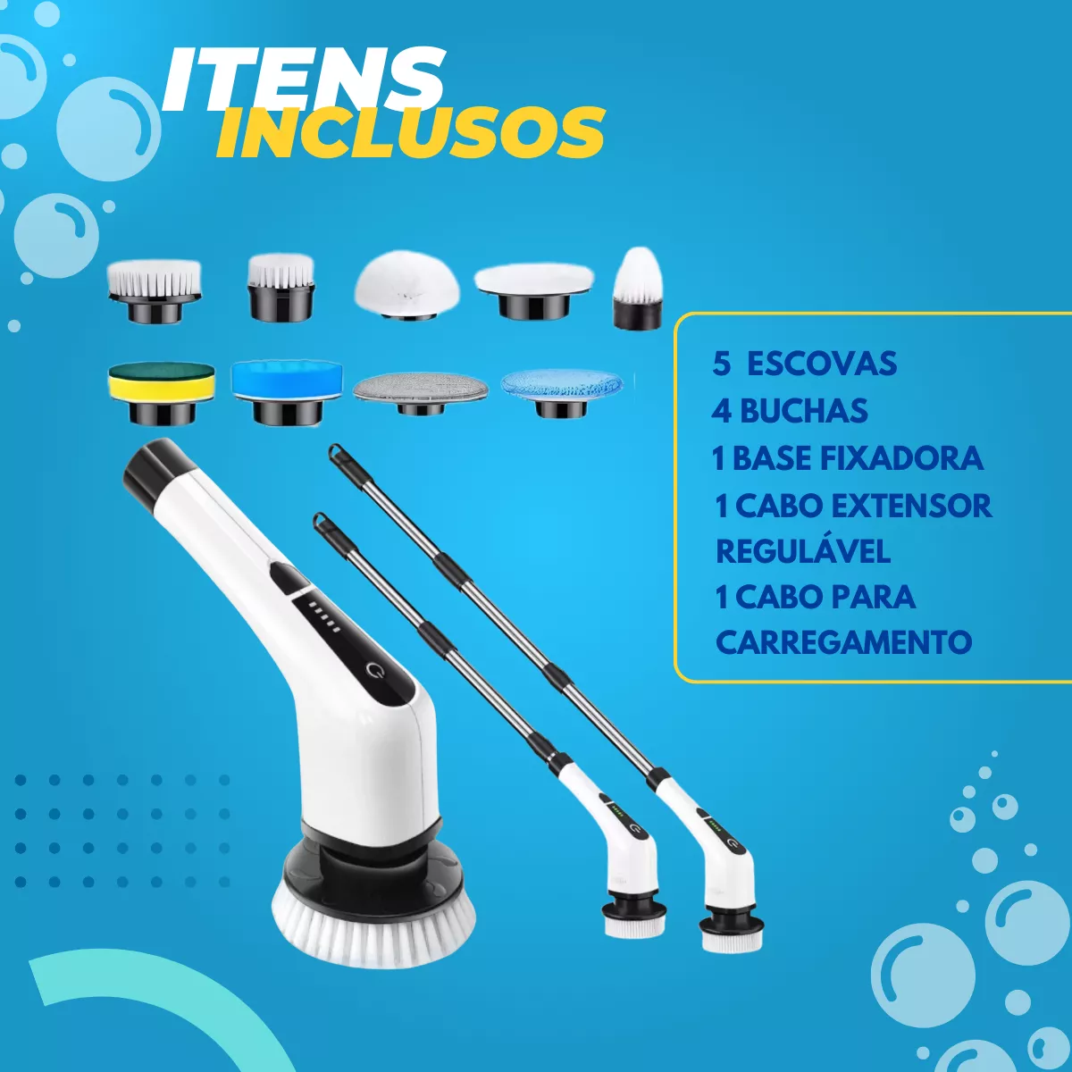 Escova Elétrica 7 em 1 Para Limpeza Profunda - UltraClean© - Image 4