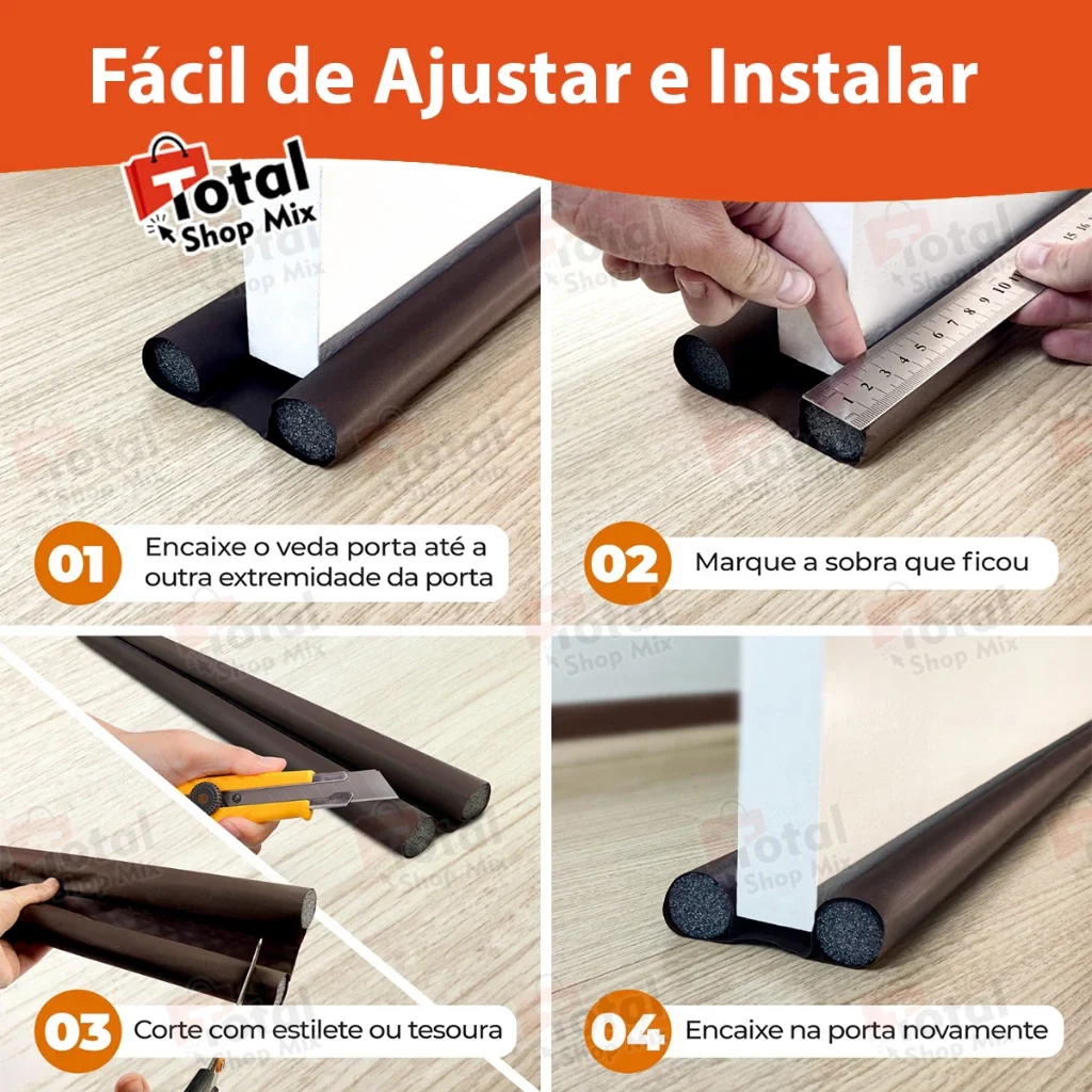 Kit Veda Portas Argus™ - Compre 1 Leve 2 - Duplo Ajustável Protege Contra Água Pó Bichos Vento - Image 3