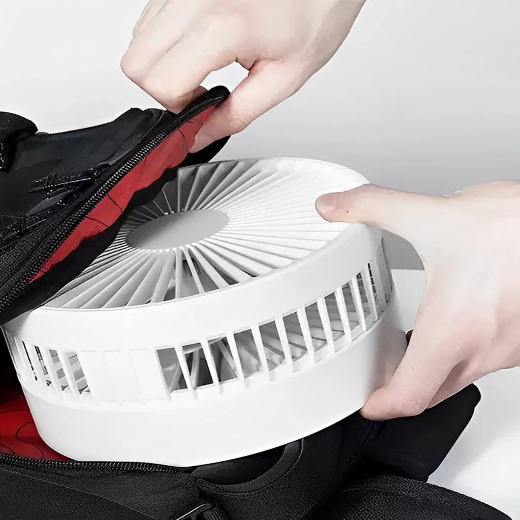 Ventilador de Mesa Dobrável Portátil Recarregável 4 Velocidades Longa Duração USB - Image 4